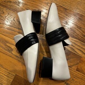 NEW! AD & Daughters Corya Braided Leather Block Heel Loafers